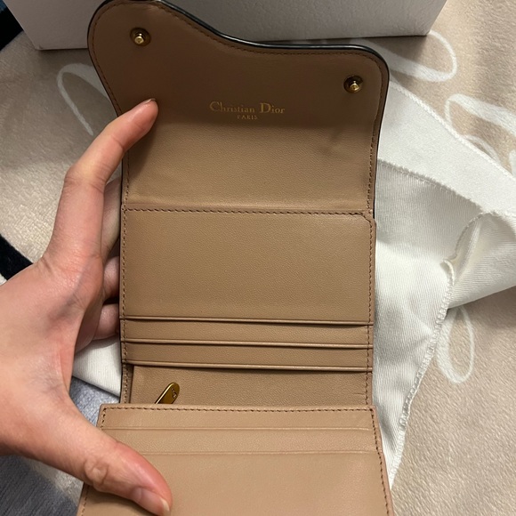 SOLD Dior Lotus Saddle Wallet (in Blush) - Picture 6 of 7